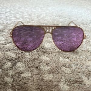 Quay Purple Mirrored Sunglasses